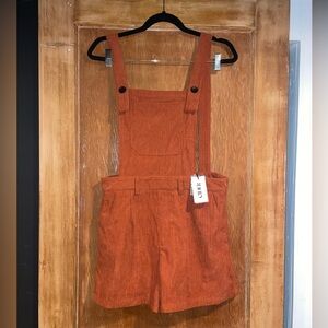 Corduroy Overall Shorts